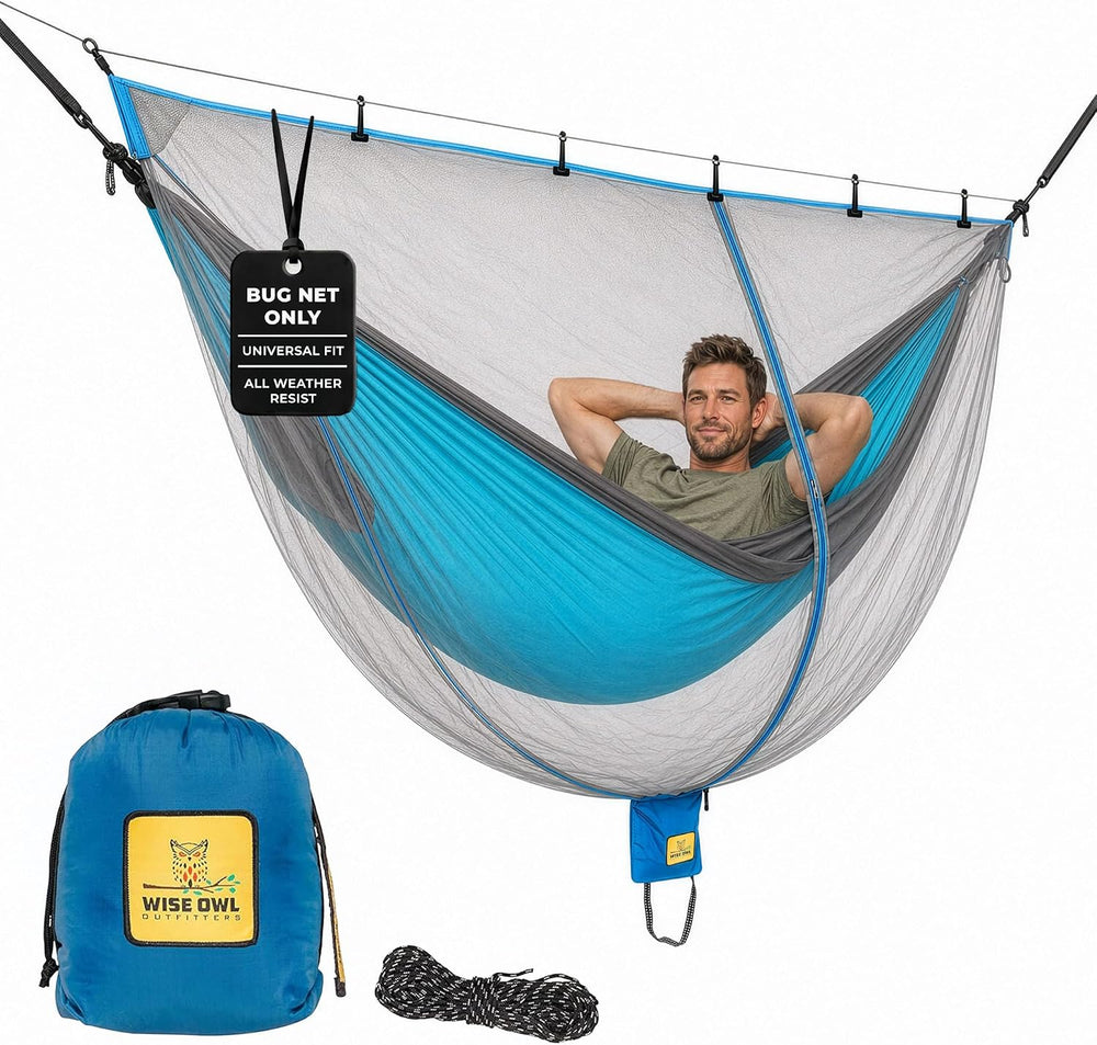 Wise Owl Outfitters Hammock Bug Net – Mosquito Net for Hammock, Lightweight B...