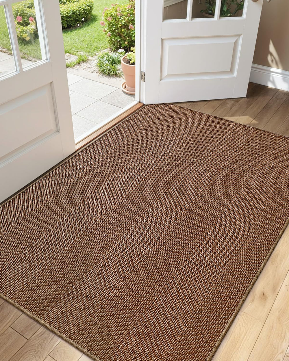 Color&Geometry Ultra Thin Indoor Door Mat 48"x72"Entrance Mat,W...
