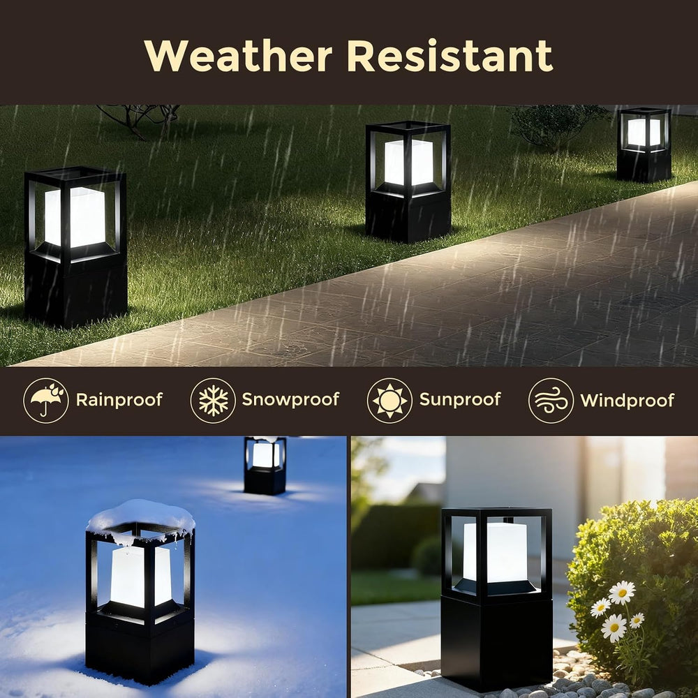 Gardencoin Landscape Bollard Lights Outdoor, Modern LED Column Light Super Br...