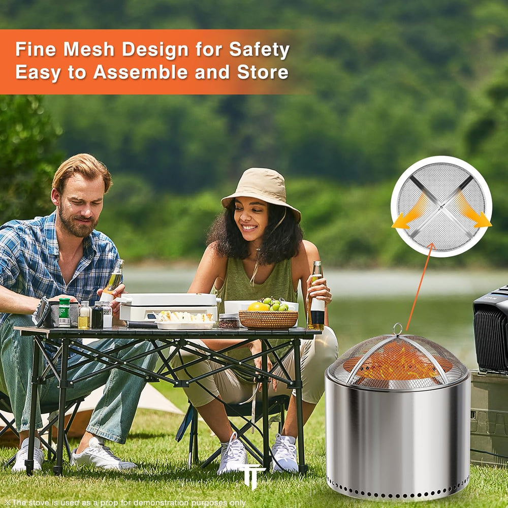 19.5 inch Steel Fire Pit Spark Screen for Solo Stove Bonfire