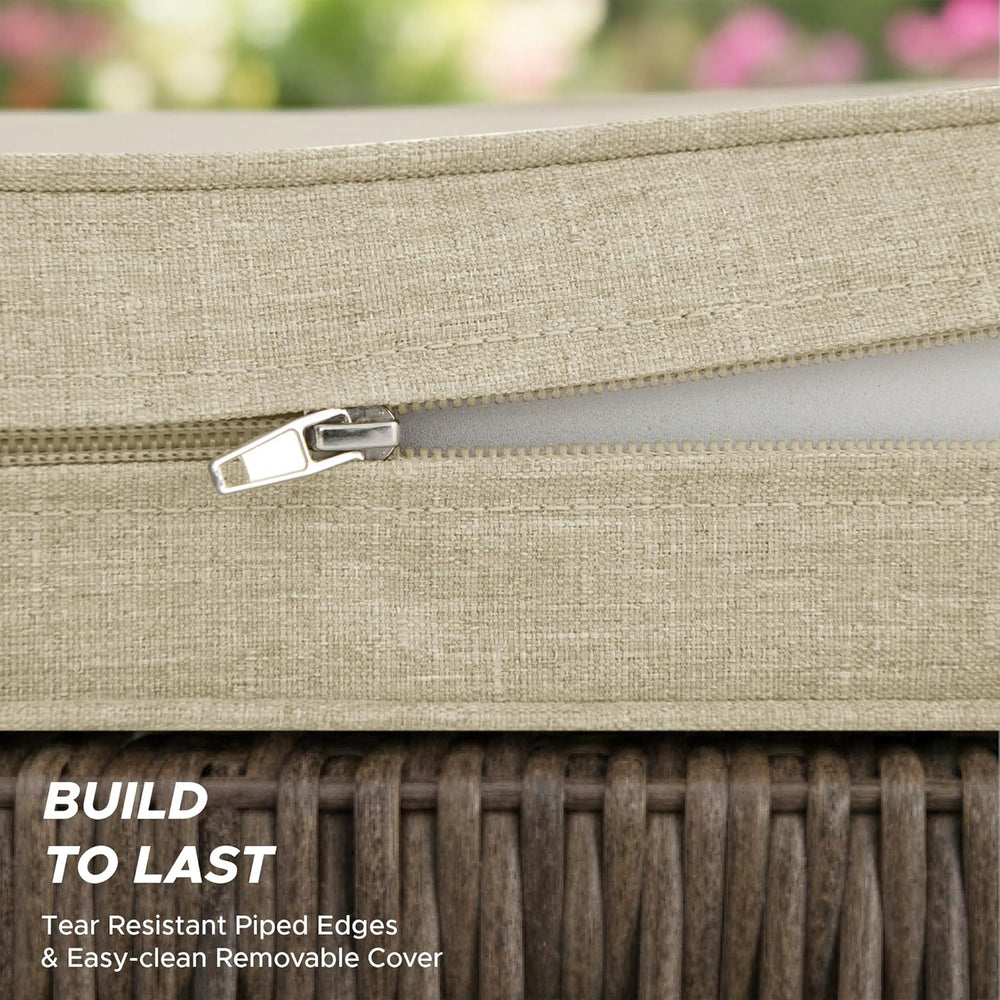 Outdoor Chair Cushions Set of 4, 18 x 16.5 Inch, Beige