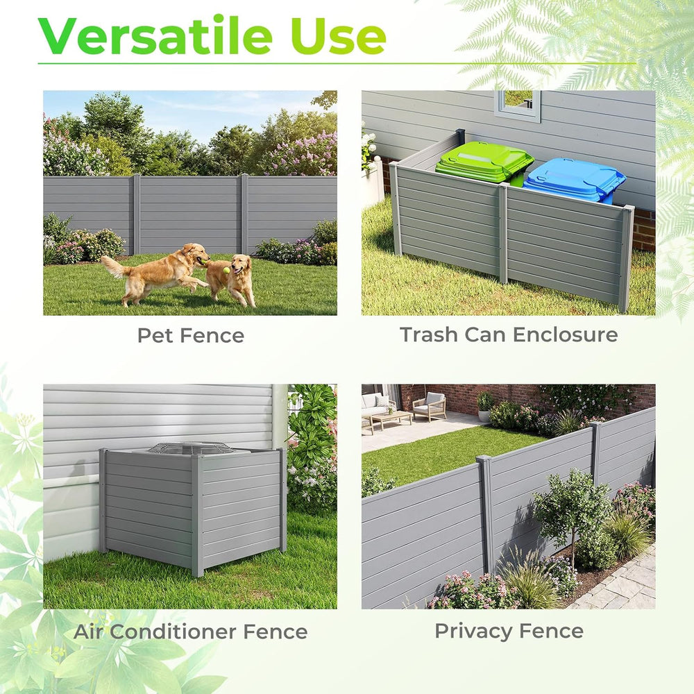 GIANTEX No-Dig Air Conditioner Fence, 3 Panels, 48''W x 36''H...