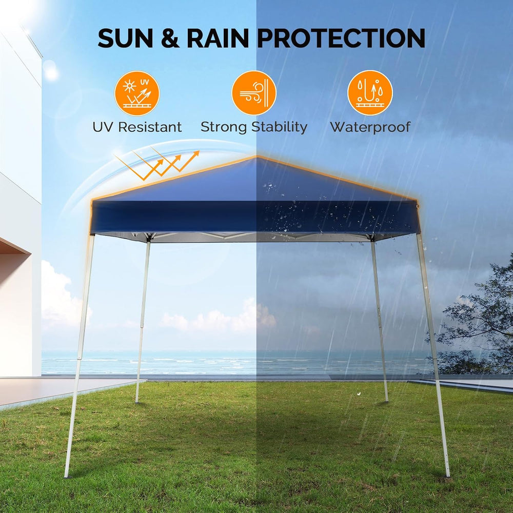 VINGLI 10x10 ft Pop Up Canopy Tent, Easy Up Tent Canopy, Foldable Portable Ca...