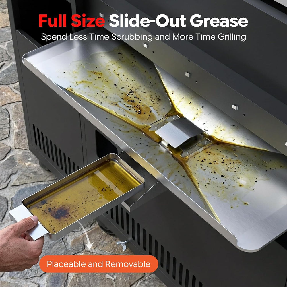 Brand-Man Propane Gas Grill Island Outdoor Kitchen & Storage Cabinets