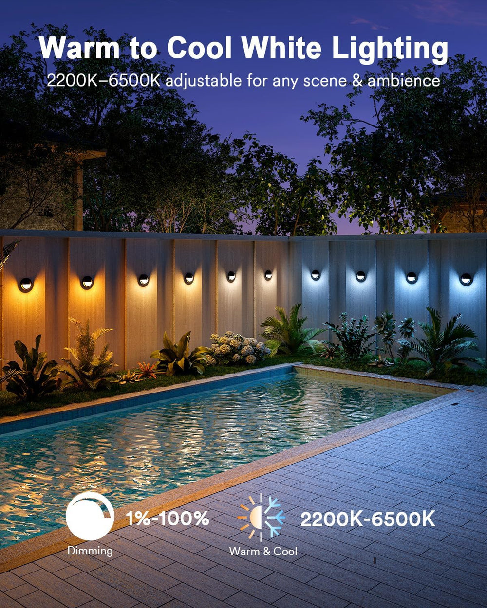 Lumary Smart Low Voltage Deck Lights with Hub, IP65 Waterproof, 6 Pack
