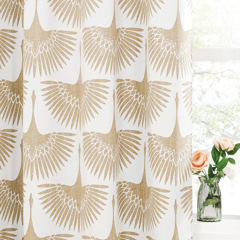 KGORGE Geometric Pattern Blackout Curtains - Thermal Insulated Room Darkening...