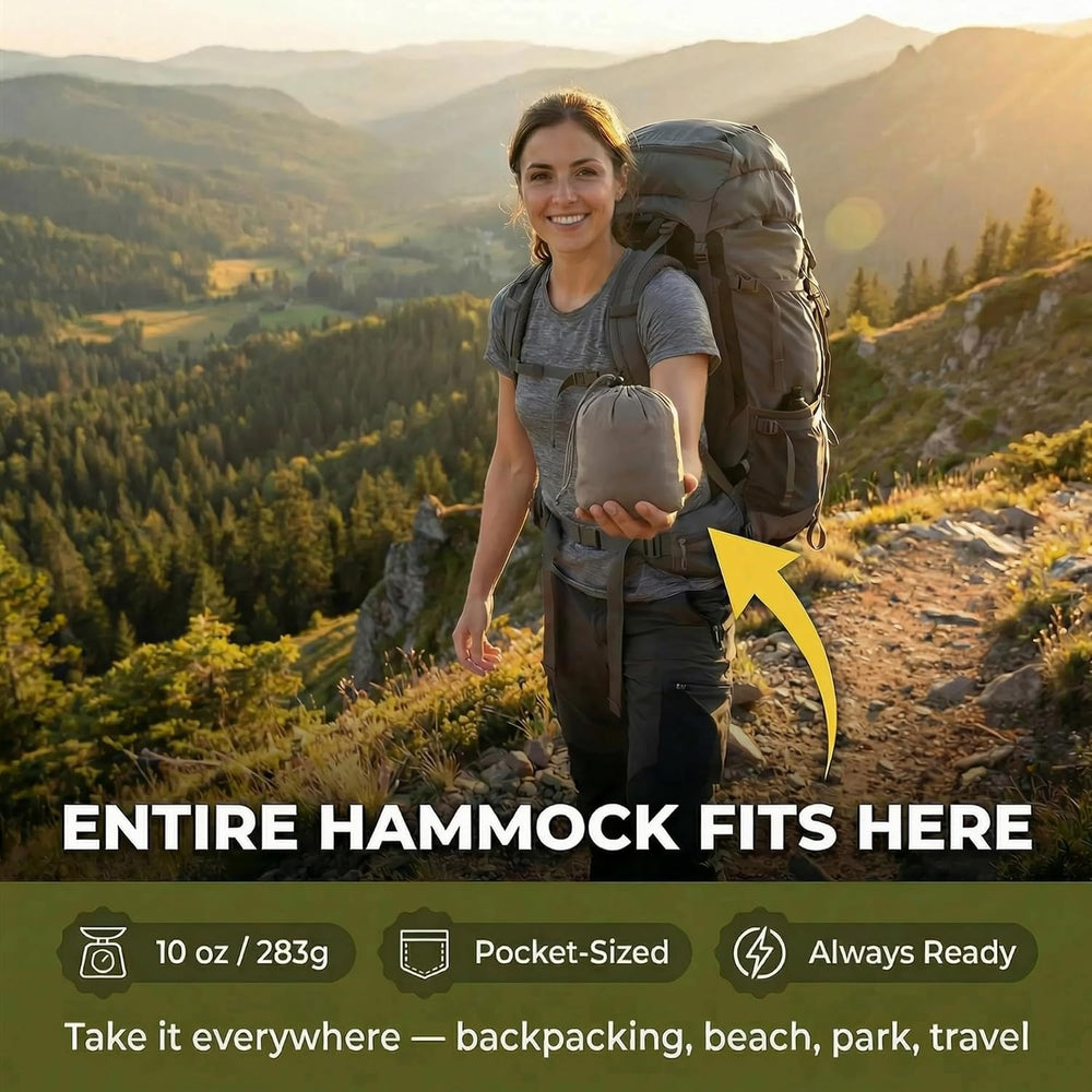 Sunyear Camping Hammock Ultralight (10oz)-600lbs Portable Hammock with Patent...