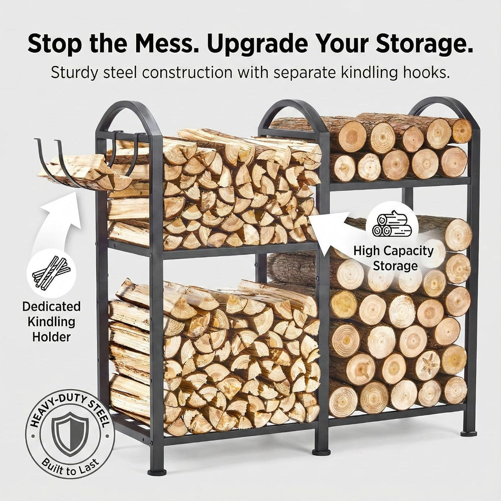 2 Tier Firewood Rack, 31inch