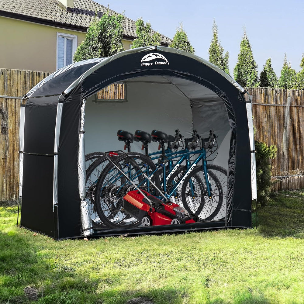 Happy Travel Outdoor Waterproof Bike Storage Tent Shed for 2/3/4/6/8 Bikes