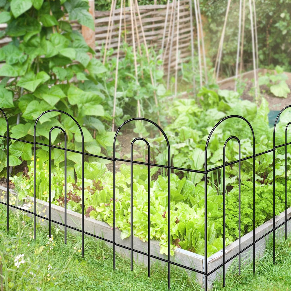 Garden Fence Border 32inX20ft Black Metal Wire Garden Fencing Panel Outdoor