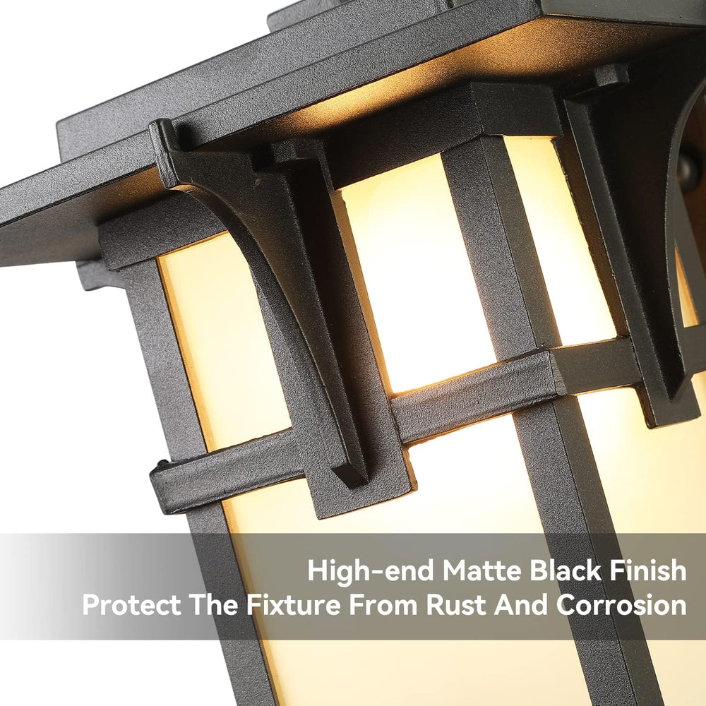 Porch Lights Wall Mount Outdoor Wall Lantern Waterproof Aluminum with Frosted...