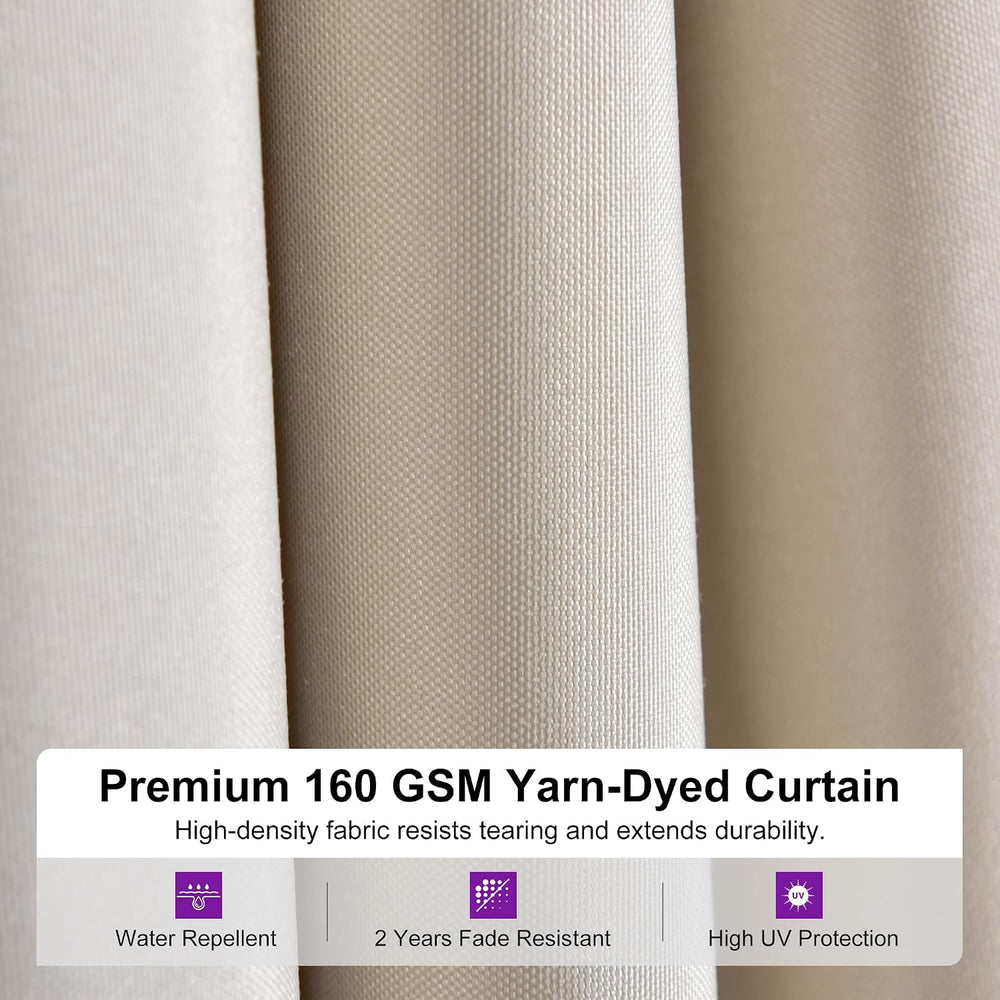 PURPLE LEAF Outdoor Hardtop Gazebo 10' x 10' Champagne Aluminum Struc...