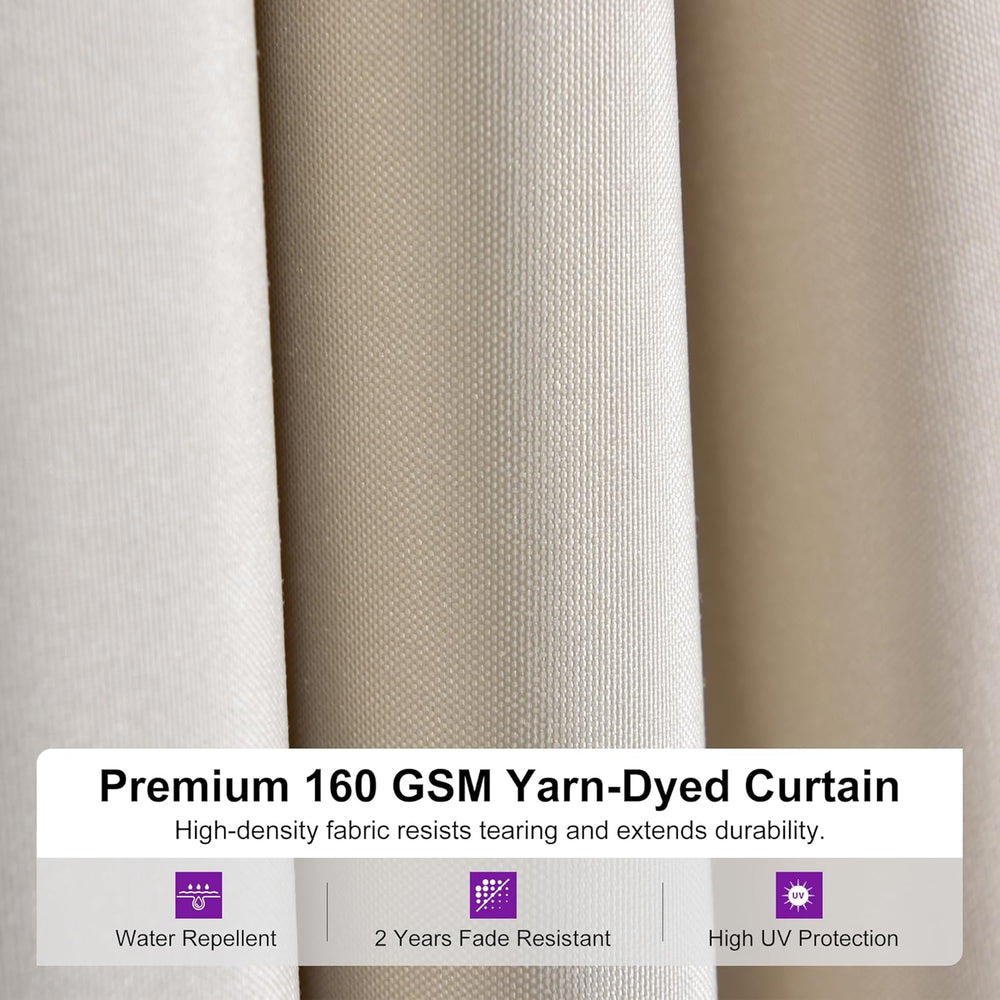 PURPLE LEAF Outdoor Hardtop Gazebo 10' x 20' Champagne Aluminum Struc...