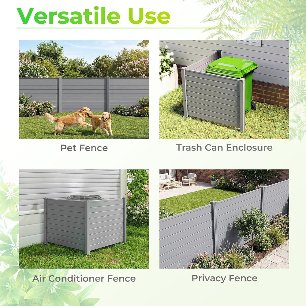 GIANTEX No-Dig Air Conditioner Fence, 4 Panels, 48''W x 36''H...