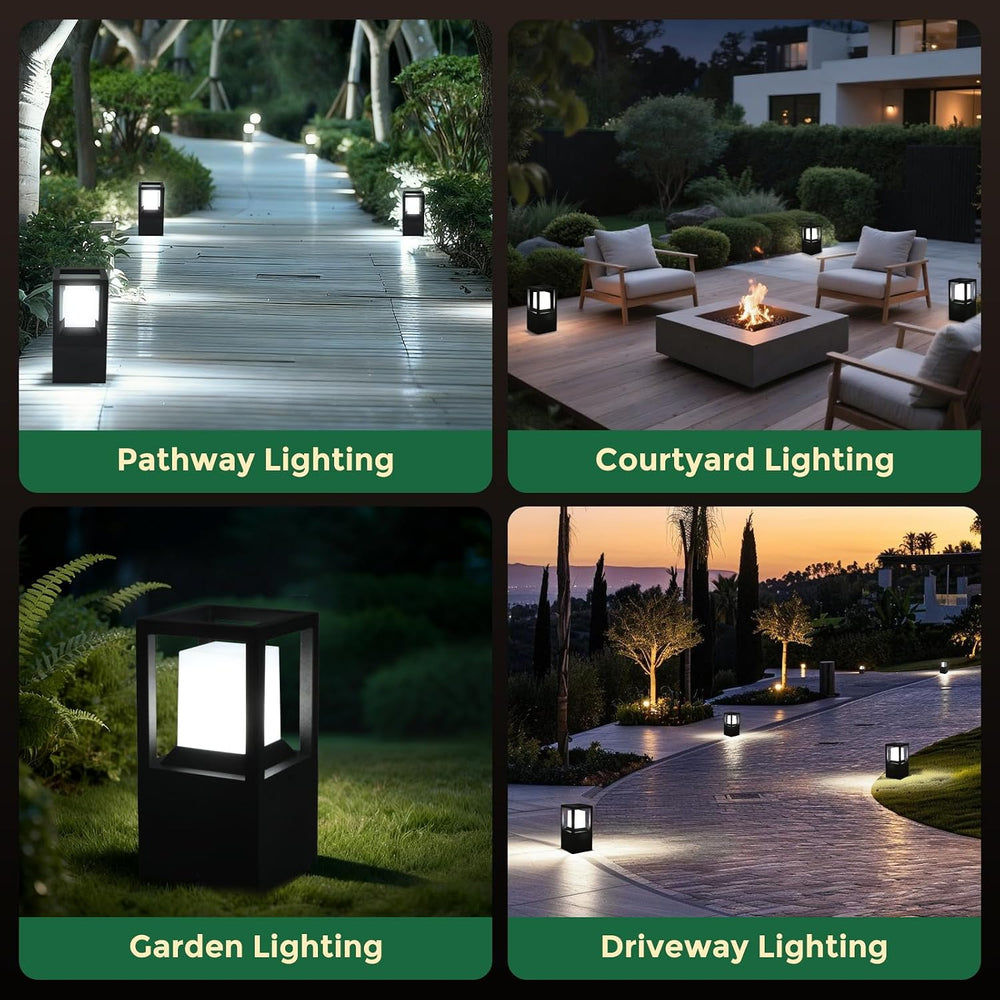 Gardencoin Landscape Bollard Lights Outdoor, Modern LED Column Light Super Br...