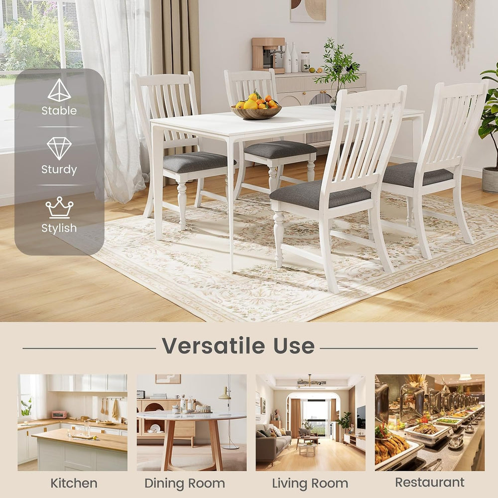 Giantex Wood Dining Chairs Set of 2, Farmhouse Kitchen Chairs with Solid Wood...
