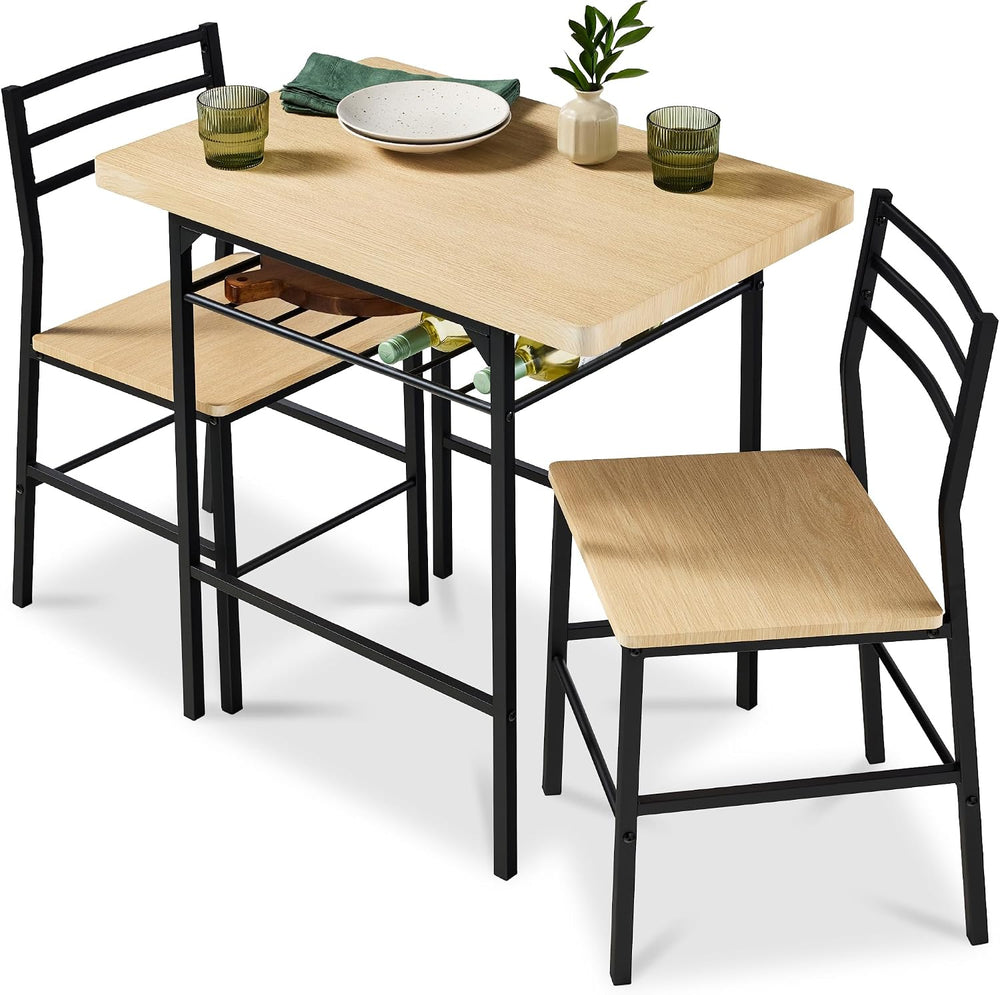 Best Choice Products 3-Piece Modern Dining Set, Space Saving Dinette for Kitc...