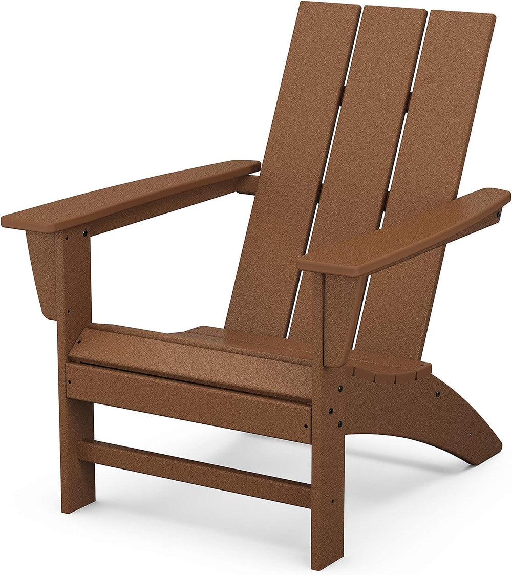 POLYWOOD Modern Adirondack Chair – All-Weather Outdoor Lawn Adirondack Chairs...