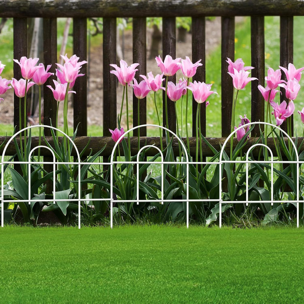 Decorative White Garden Fence Border 18inX50ft Flower Bed Garden Fencing