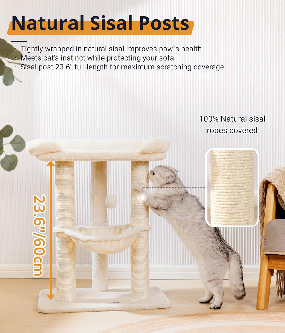 Happi N Pets Cat Tree, Cat Scratching Posts with Large Bed for Big Cats