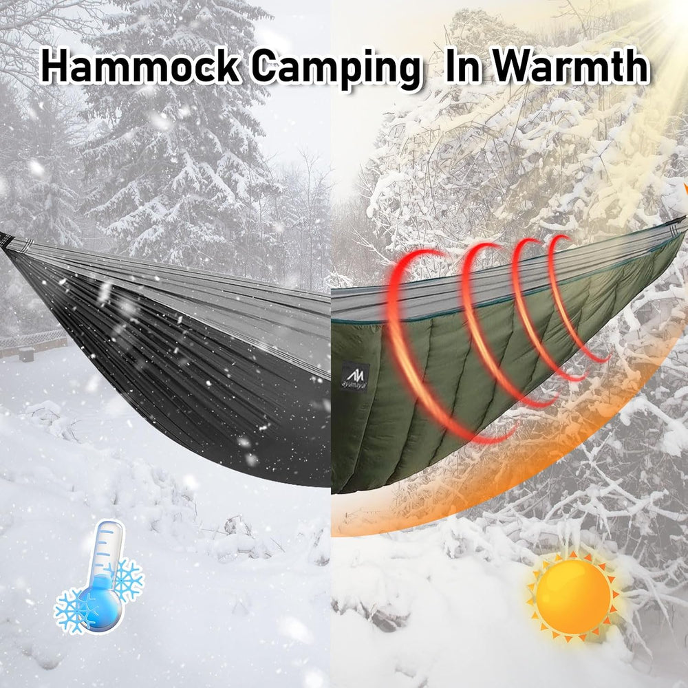 AYAMAYA Single & Double Hammock Underquilt, 4 Season Camping Hammock Quilt