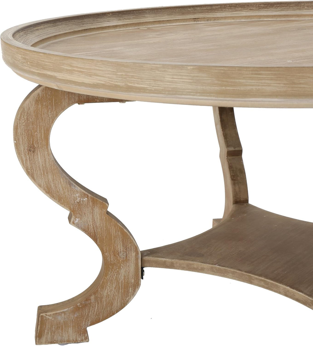 Christopher Knight Home Althea Faux Wood Circular Coffee Table, Nature