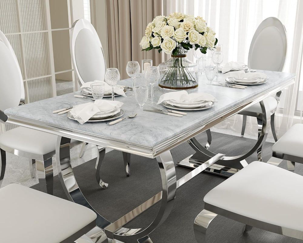 Dining Table, 70" Rectangular Modern Kitchen and Dining Room Table with ...