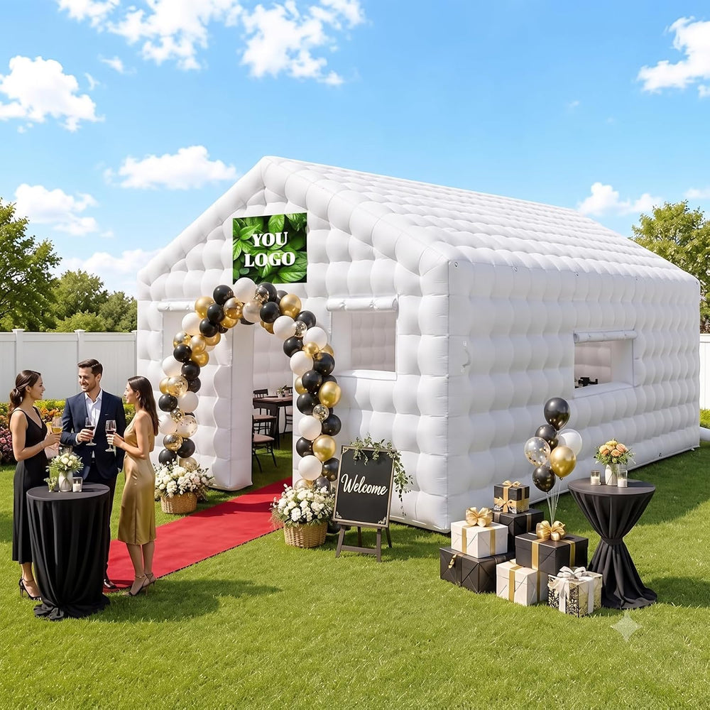 CZGBRO Inflatable Nightclub 20x16.5x12 FT, Large Party Tent with 2 Doors &amp...