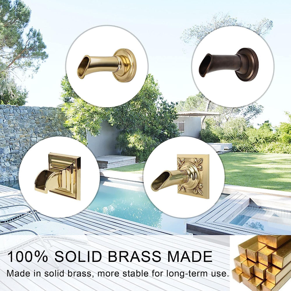 Exquisite Handcrafted Solid Brass Waterfall Fountain Spout, Water Fountain Sc...
