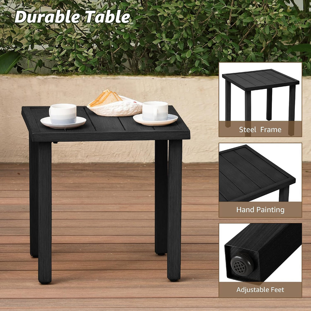 NATURAL EXPRESSIONS 3 Piece Patio Bistro Set, Glider Rocking Chairs & Table