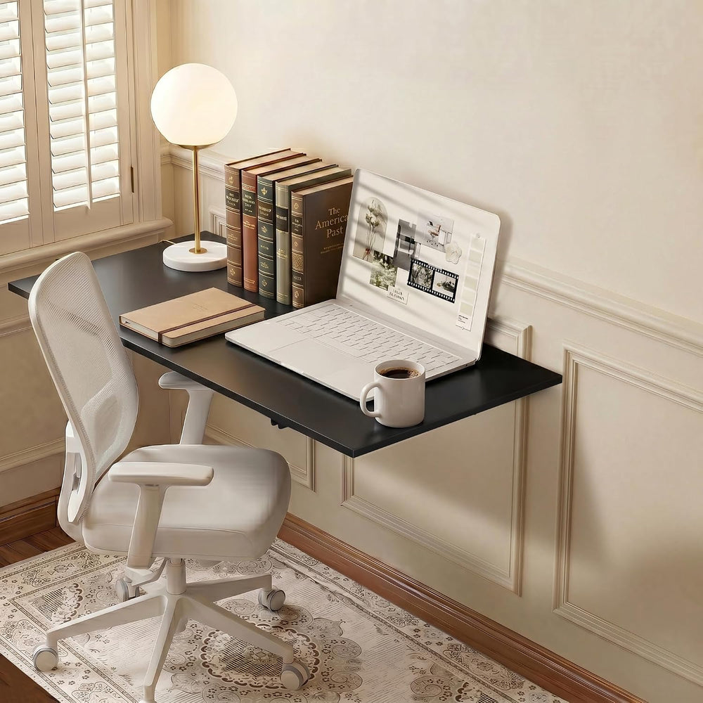 GOYLSER Wall Mounted Desk Folding Table Laundry Fold Table, Fold Down Work Be...