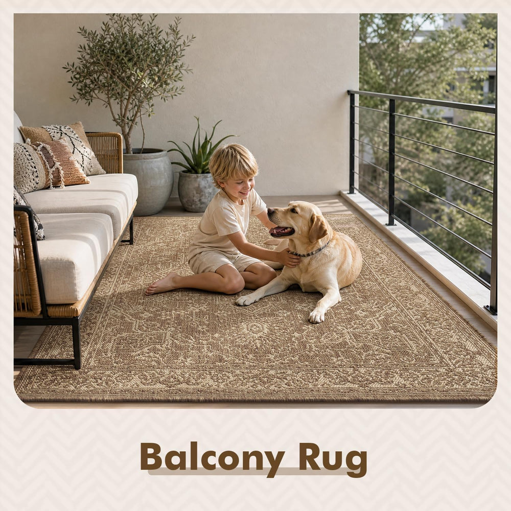 MontVoo-Outdoor Rug-Patio Rug 4x6 ft Polypropylene Indoor Outdoor Rugs Carpet...