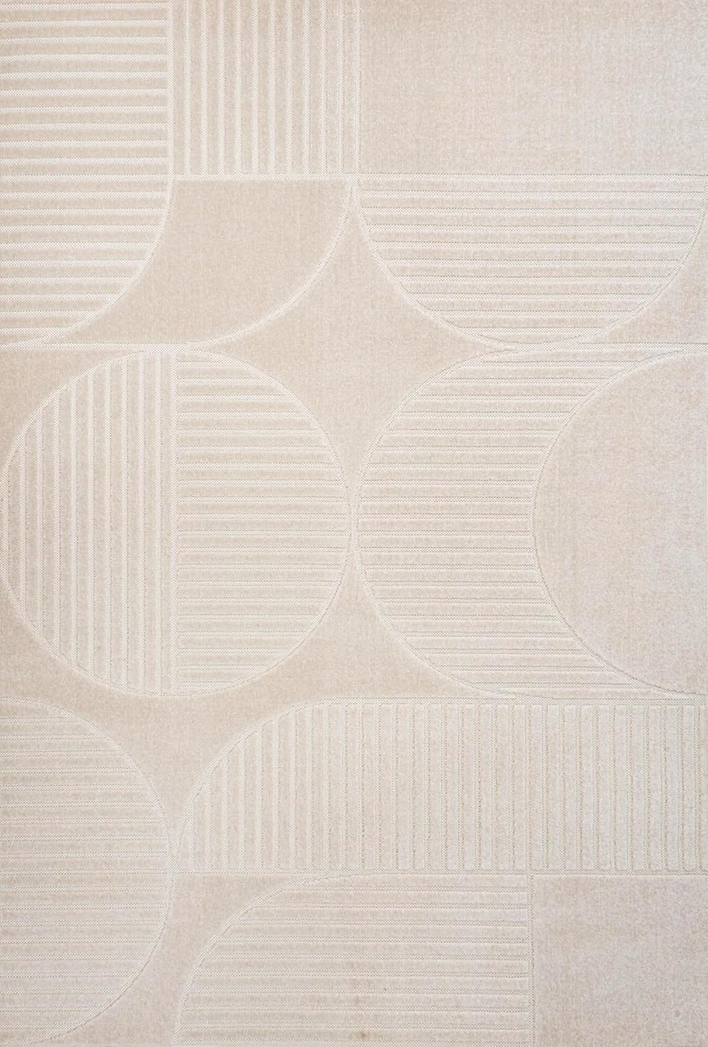 JONATHAN Y Nordby High-Low Arch Striped Ivory/Cream Indoor/Outdoor Area Rug, ...