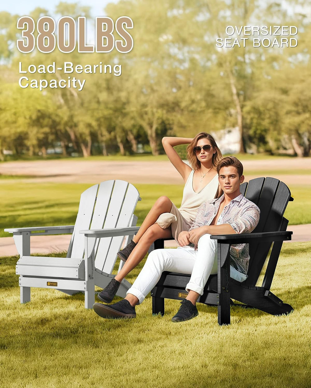 Folding Adirondack Chair Wood Texture, Patio Chairs Weather Resistant, Outdoo...