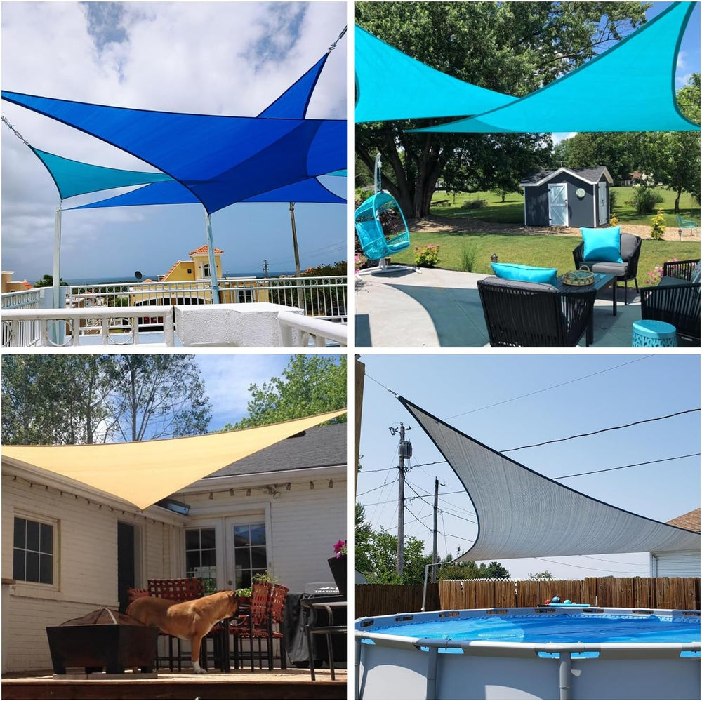 Patio Paradise 16' x 16' x 16' Sun Shade Sail Triangle Canopy Sha...