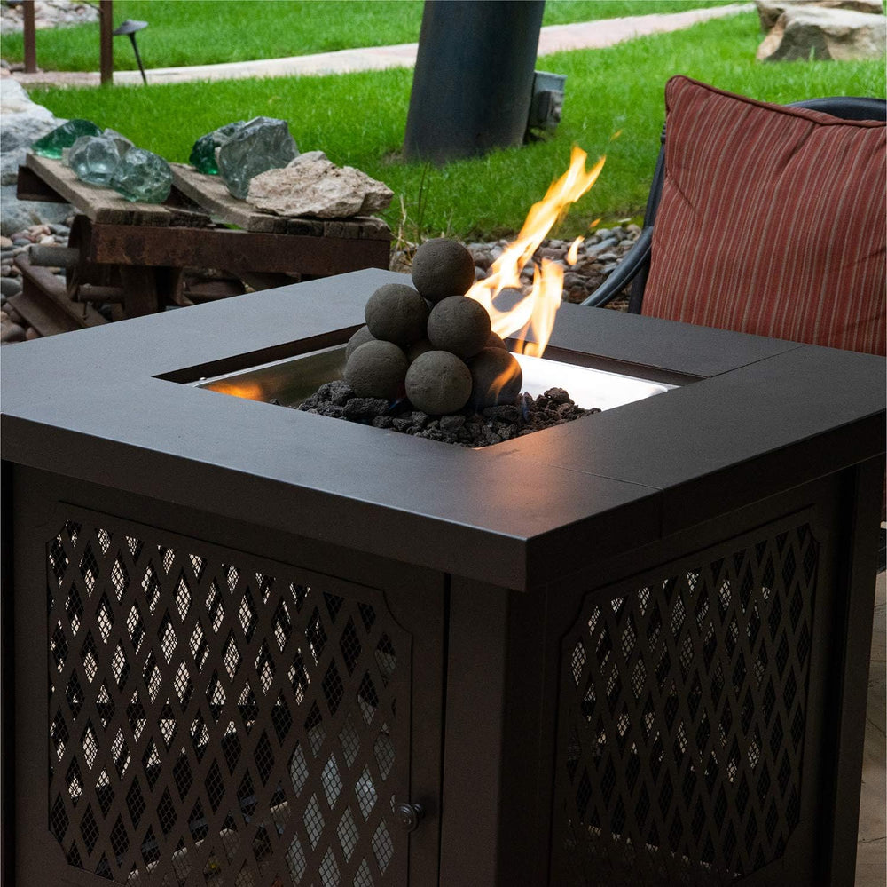 Ceramic Fire Balls | Set of 14 | Modern Accessory for Indoor and Outdoor Fire...