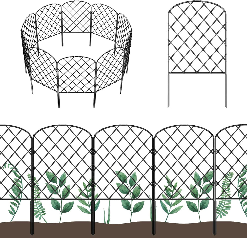 OUSHENG 25 Pack Decorative Garden Fence, Total 27ft(L) x 24in(H)