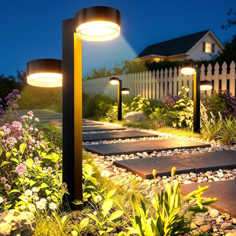 Bright Solar Pathway Lights Outdoor, 6 Pack with 144 LEDs Garden Lights Solar...