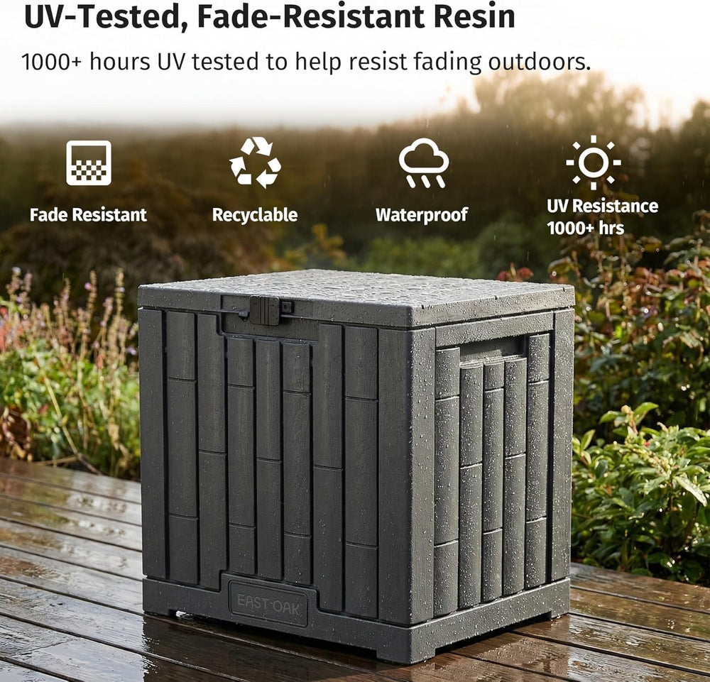 EAST OAK Outdoor Storage Box, 31 Gallon 2 Pack Deck Box Indoor and Outdoor Us...