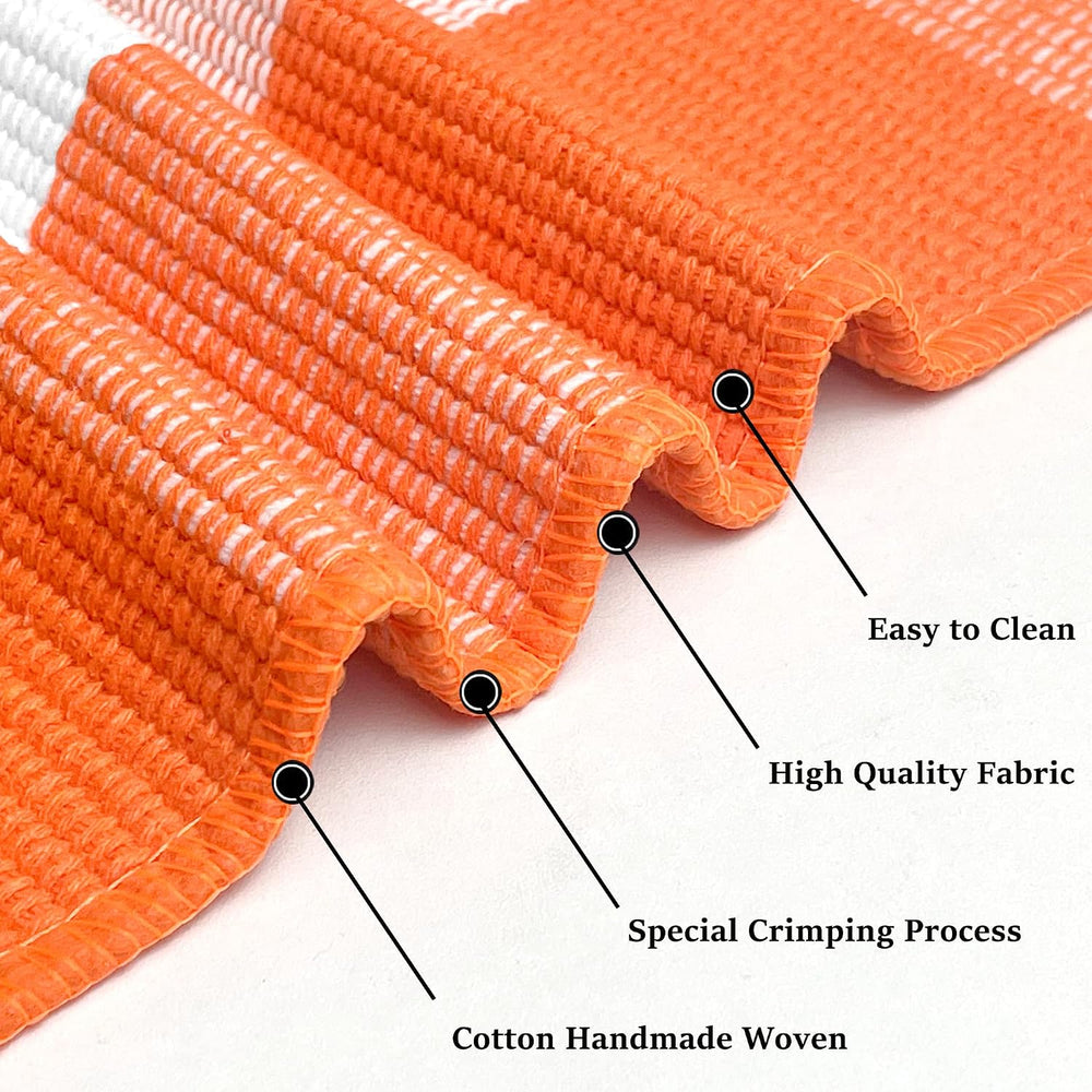 KILOCOCO 4'x6' Fall Orange White Buffalo Plaid Rug Halloween Front Do...