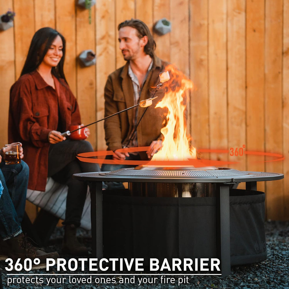 Solo Stove 42" Fire Pit Surround | Protective Barrier & Outdoor Tabl...