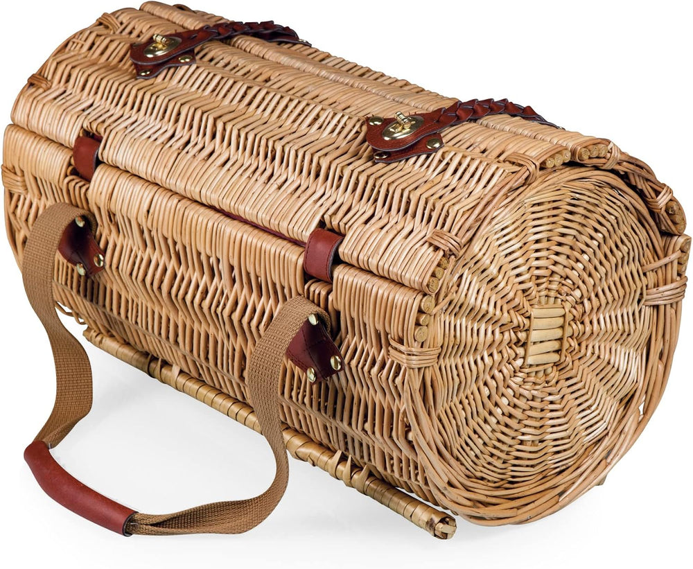 PICNIC TIME Verona Wine & Cheese Picnic Basket, Romantic English-Style Ro...