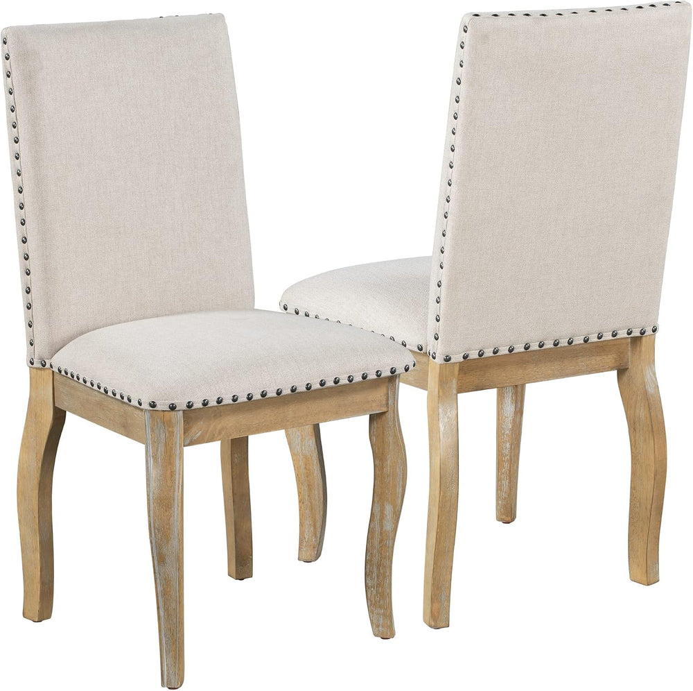 Knocbel Farmhouse 4-Person Extendable Dining Table Set, 5-Piece Dinette Set w...