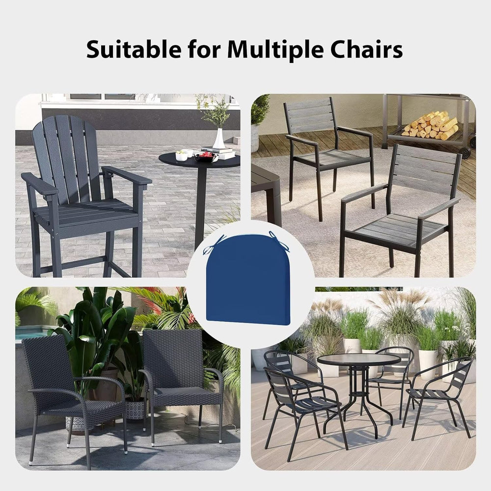 Outdoor Chair Cushions Set of 4, 17 x 16 Inch Patio Chair Cushions for Outdoo...