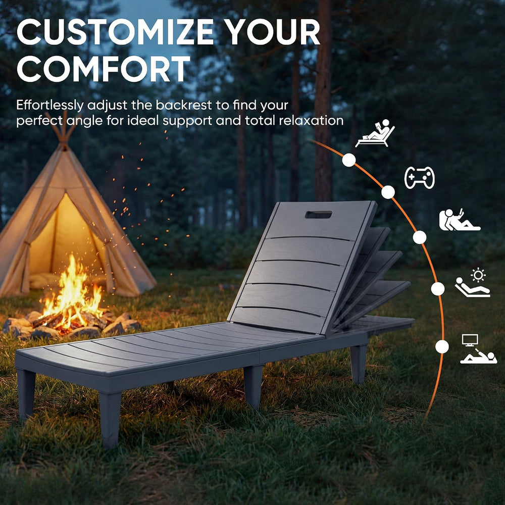 Homall Patio Chaise Lounge Chairs Set of 2, Outdoor Lightweight Lounge Chairs...