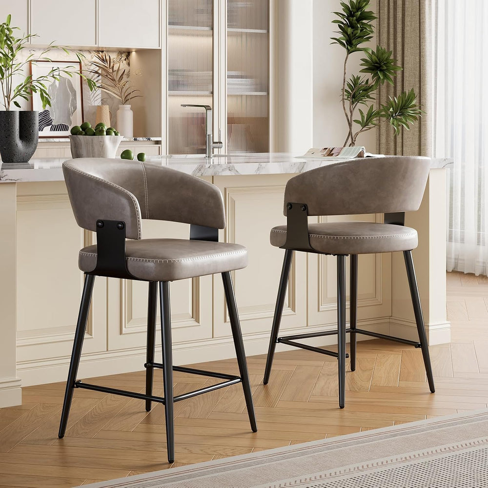 Bar Stools Set of 2, 26" Modern Counter Height Island Stools