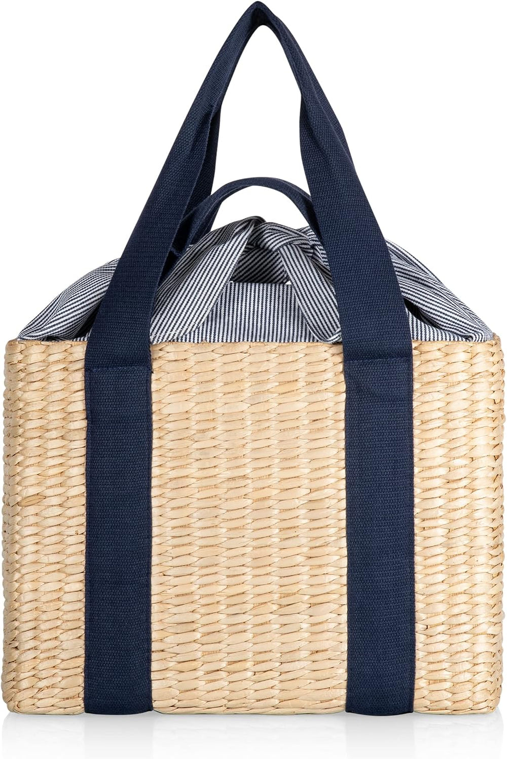 Picnic TIME Parisian Picnic Basket, Insulated Seagrass Picnic Basket, Waterpr...