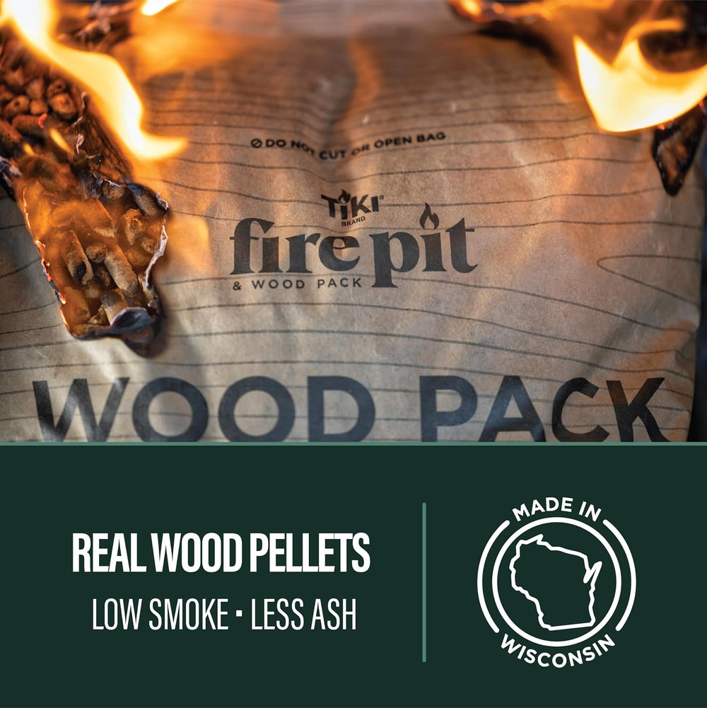 TIKI Wood Pack Wood Pellets for Smokeless Fire Pits, 4-Pack, 30+ Min Burn