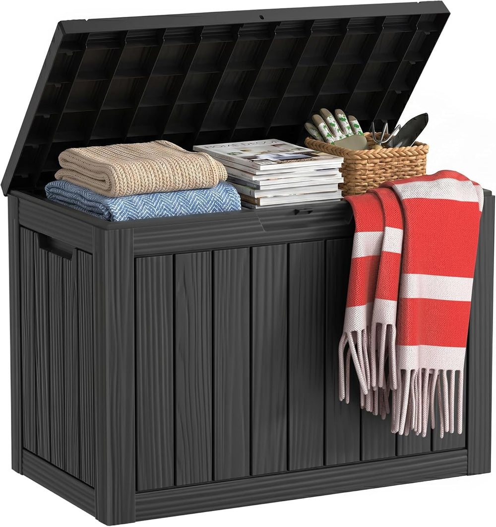 EasyUp 45 Gal Waterproof Outdoor Storage Box UV Resistant Deck Box