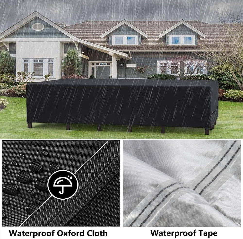 Patio Furniture Covers Outdoor Table Cover Waterproof Rectangular 420D Garden...